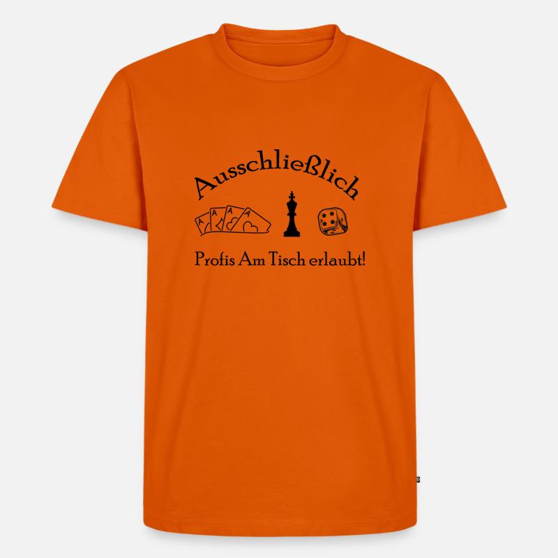 boardgame chess backgammon game night - Männer Premium Bio T-Shirt - Orange 
