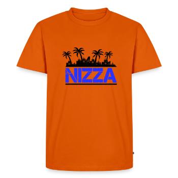 Gentil - T-shirt Premium bio Homme - orange  - Devant - Nico (187cm)