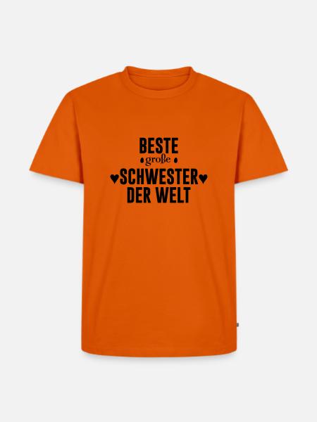 Beste Schwester - Männer Premium Bio T-Shirt - Orange 