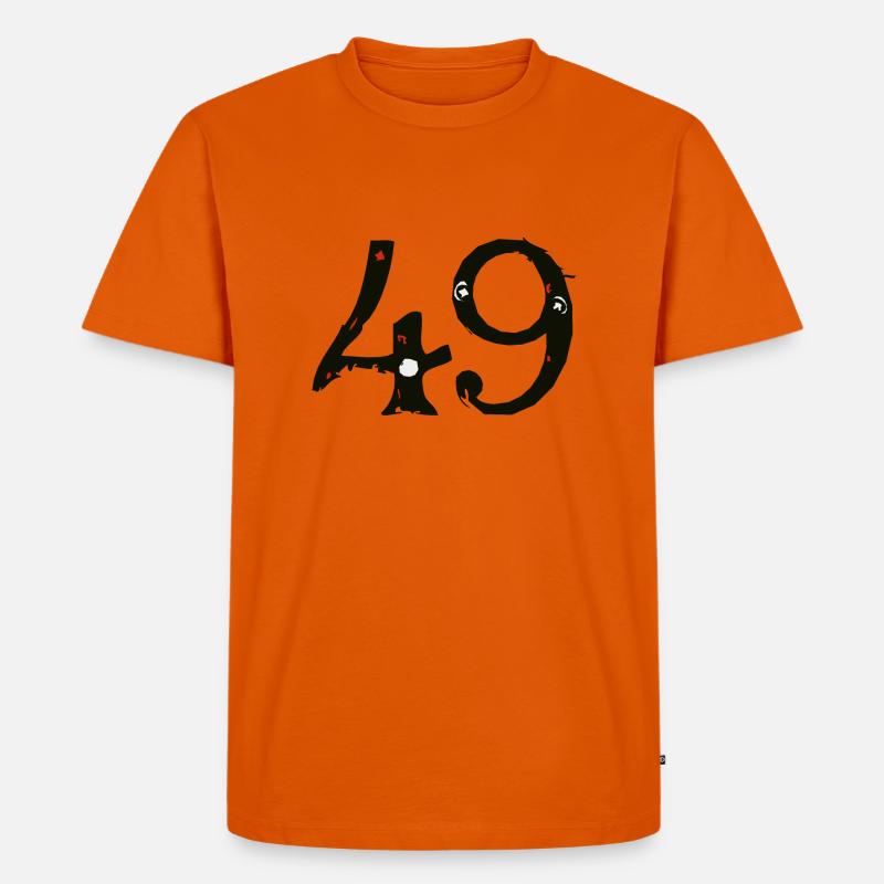49 Nummer neunundvierzig 2003 A - Männer Premium Bio T-Shirt - Orange 