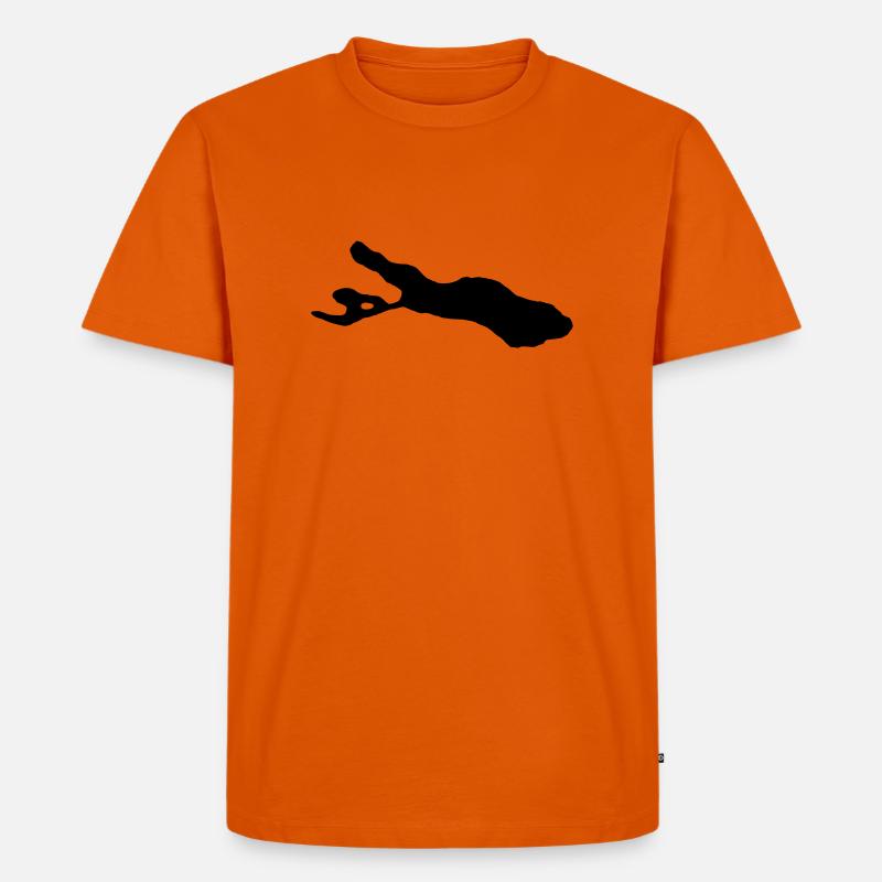 Bodensee - Männer Premium Bio T-Shirt - Orange 