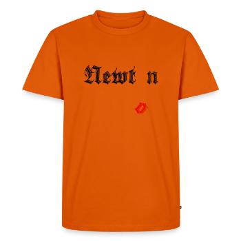 Isaac Newton - Men's Premium Organic T-Shirt - orange  - Front - Nico (187cm)