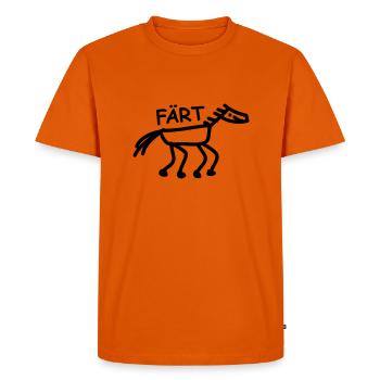 faert_1c - T-shirt Premium bio Homme - orange  - Devant - Nico (187cm)