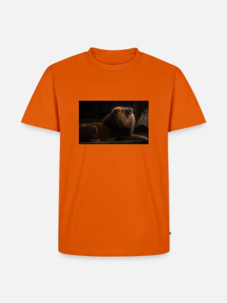Löwenkopf - Männer Premium Bio T-Shirt - Orange