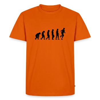 Jogger training running run fit jogging father - Men's Premium Organic T-Shirt - orange  - Front - Nico (187cm)
