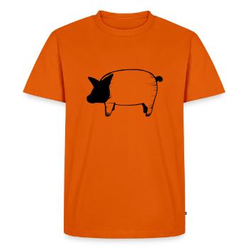 Pig Pigs Pigs Animal Animals Vector 6 - Men's Premium Organic T-Shirt - orange  - Front - Nico (187cm)