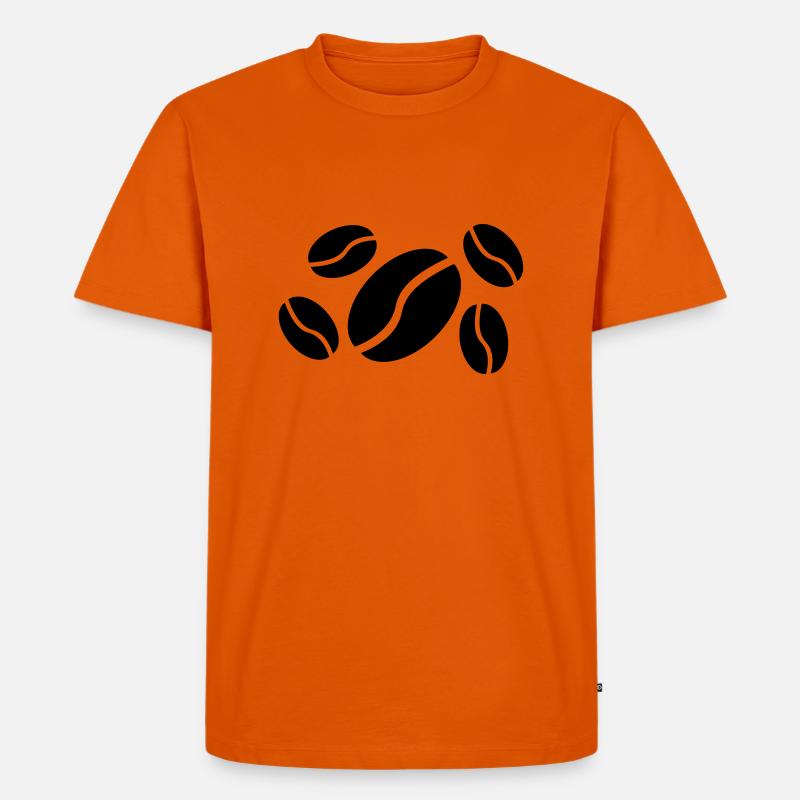 kaffeebohnen kaffee bohnen - Männer Premium Bio T-Shirt - Orange 