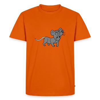 Mouse exhausted sad desperately tired suffering sweet - Men's Premium Organic T-Shirt - orange  - Front - Nico (187cm)