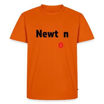 Newton - Science - Men's Premium Organic T-Shirt - orange  - Front - Nico (187cm)