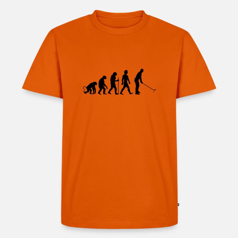 evolution golf - Männer Premium Bio T-Shirt - Orange 