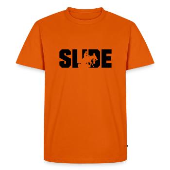 reining, western horse, sliding stop - Men's Premium Organic T-Shirt - orange  - Front - Nico (187cm)
