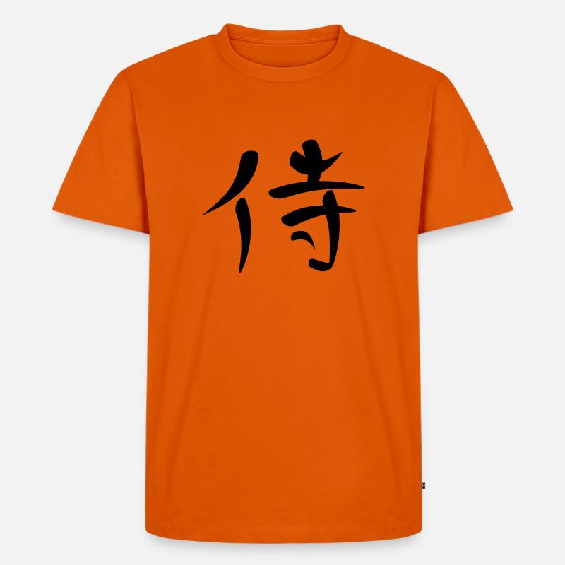 Kanji - Samurai - Men's Premium Organic T-Shirt - orange 