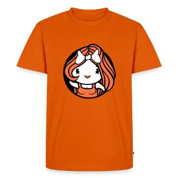 Oiseau Dame Femme Femme Jolie Robe Arc - T-shirt Premium bio Homme - orange  - Devant - Nico (187cm)