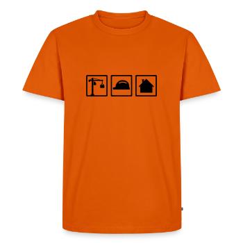Ouvrier du bâtiment - T-shirt Premium bio Homme - orange  - Devant - Nico (187cm)