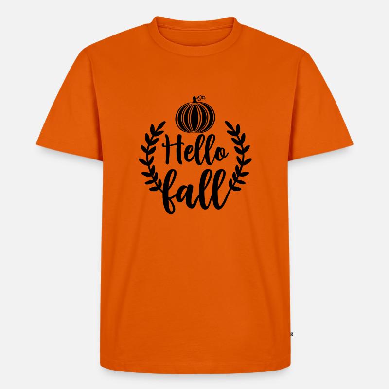 hello fallb - Männer Premium Bio T-Shirt - Orange 