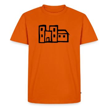 Maisons - ville - T-shirt Premium bio Homme - orange  - Devant - Nico (187cm)