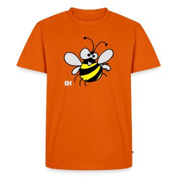 Whimsical Bumblebee Illustration for Clothing - Men's Premium Organic T-Shirt - orange  - Front - Nico (187cm)