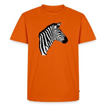 A zebra's head - Men's Premium Organic T-Shirt - orange  - Front - Nico (187cm)