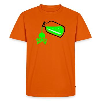 Bouteille de poison avec un crâne - T-shirt Premium bio Homme - orange  - Devant - Nico (187cm)