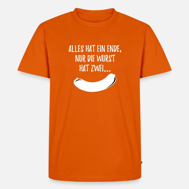 Alles Wurst weis - Männer Premium Bio T-Shirt - Orange 