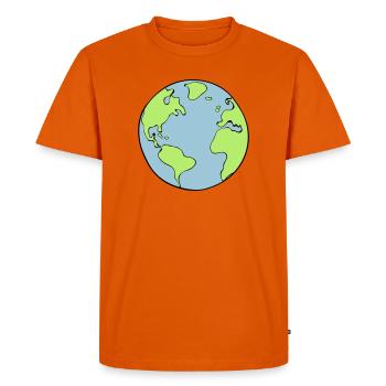 terre - T-shirt Premium bio Homme - orange  - Devant - Nico (187cm)