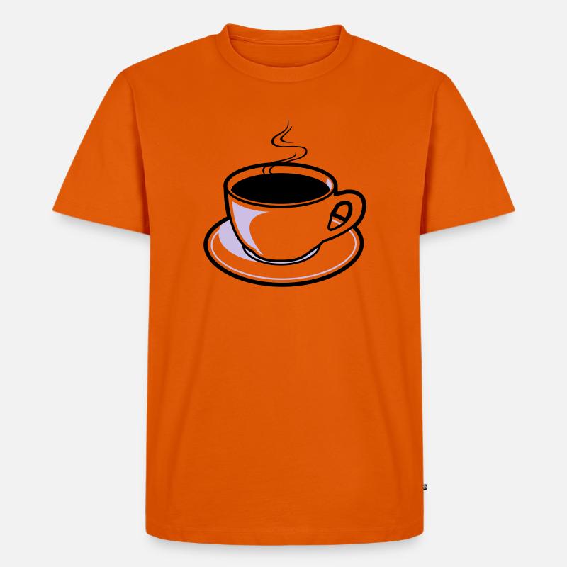 Kaffee, Tasse, Koffein - Männer Premium Bio T-Shirt - Orange 