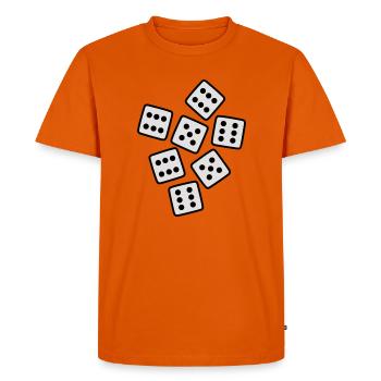 Dice - 40 ans d'anniversaire - T-shirt Premium bio Homme - orange  - Devant - Nico (187cm)