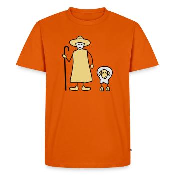shepherd - Men's Premium Organic T-Shirt - orange  - Front - Nico (187cm)