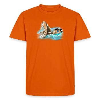 swimmer - Men's Premium Organic T-Shirt - orange  - Front - Nico (187cm)