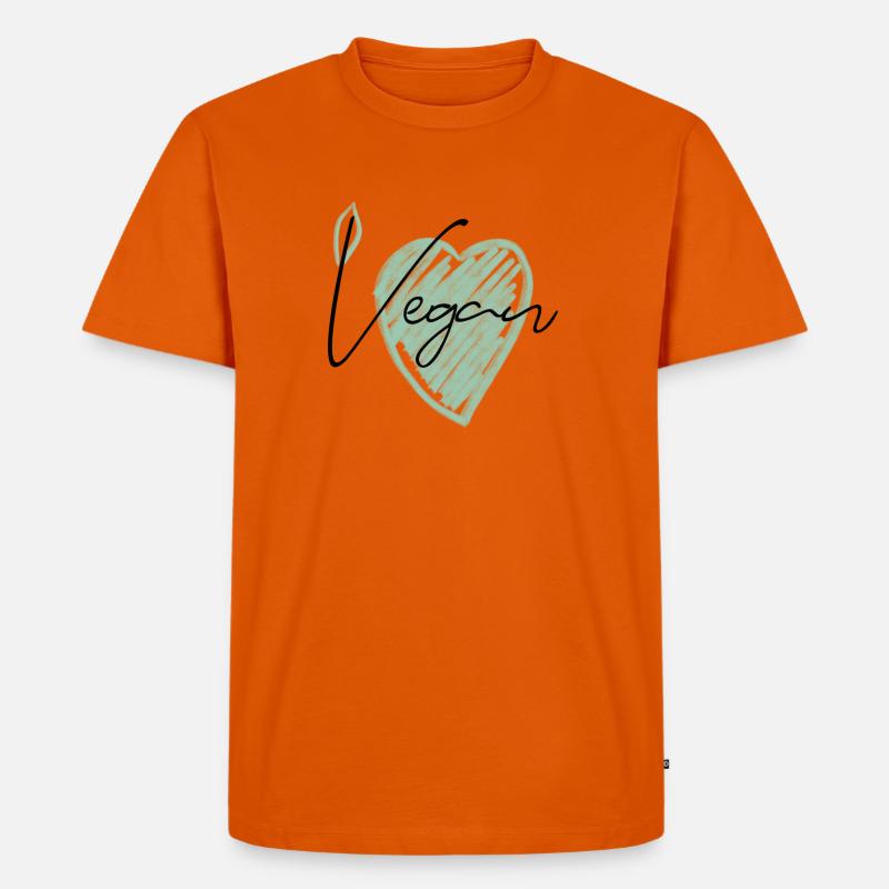 Vegan - Männer Premium Bio T-Shirt - Orange 