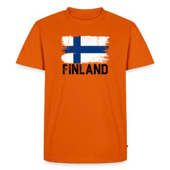 Coup de pinceau du drapeau nordique - T-shirt Premium bio Homme - orange  - Devant - Nico (187cm)
