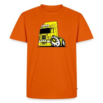 V8 truck Vabis - Men's Premium Organic T-Shirt - orange  - Front - Nico (187cm)