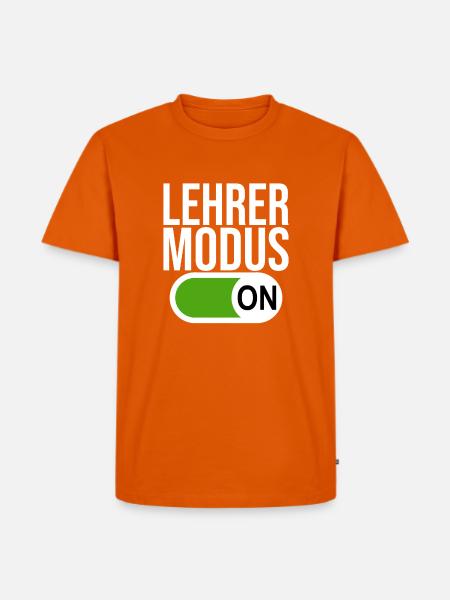 Lehrer Modus (weiß) - Männer Premium Bio T-Shirt - Orange
