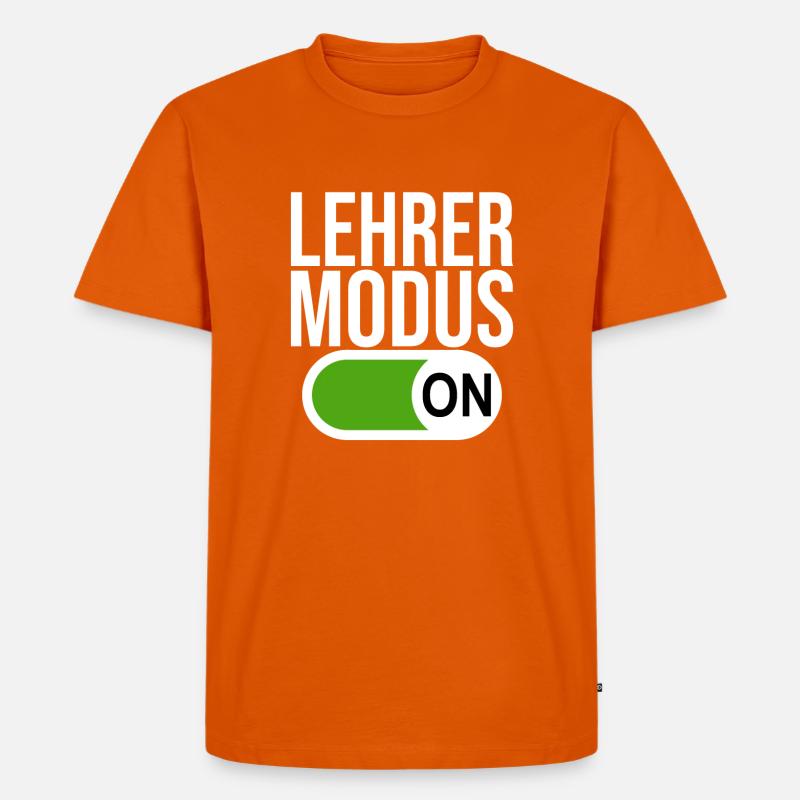 Lehrer Modus (weiß) - Männer Premium Bio T-Shirt - Orange 