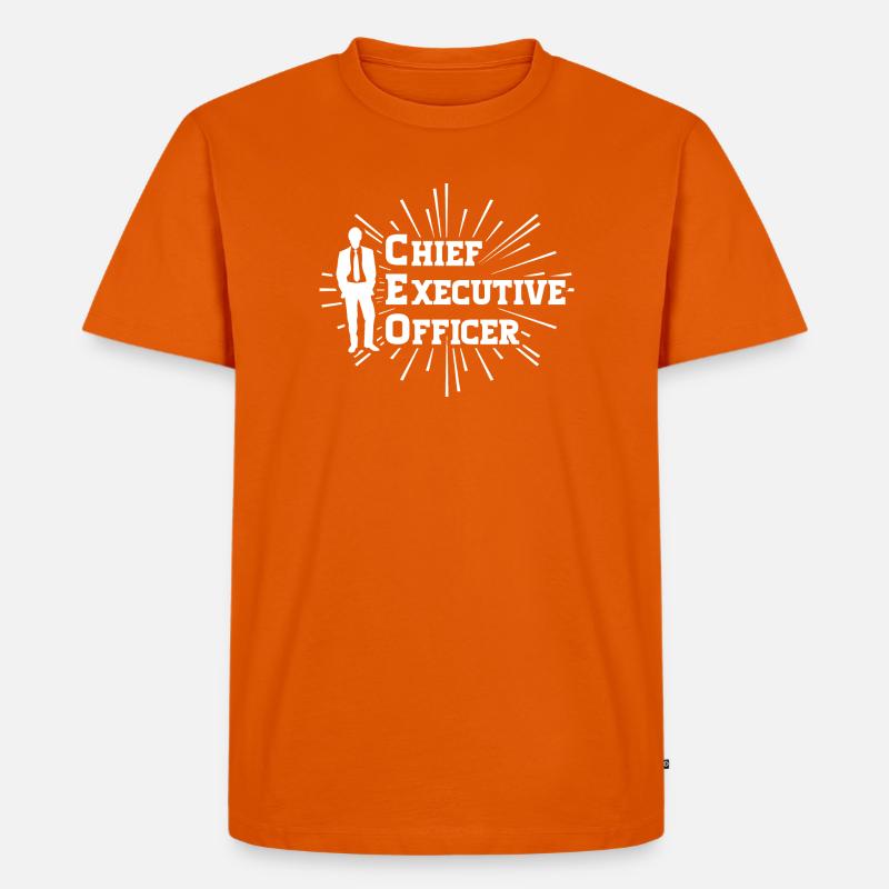 CEO - Chief Executive Officer - Männer Premium Bio T-Shirt - Orange 