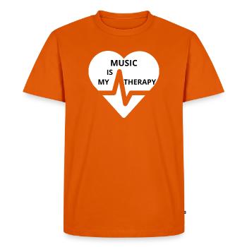 Musicothérapie Conception de cœur - T-shirt Premium bio Homme - orange  - Devant - Nico (187cm)