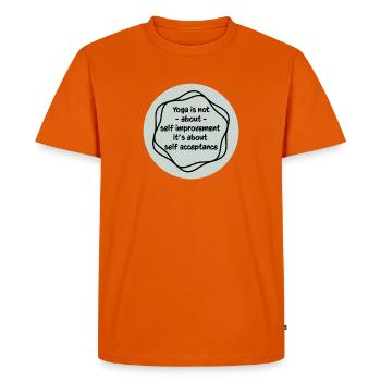 Yoga - T-shirt Premium bio Homme - orange  - Devant - Nico (187cm)