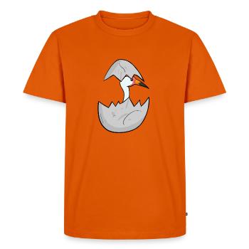 Grue pour bébé - T-shirt Premium bio Homme - orange  - Devant - Nico (187cm)