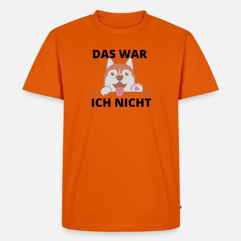Das war ich nicht - Männer Premium Bio T-Shirt - Orange 