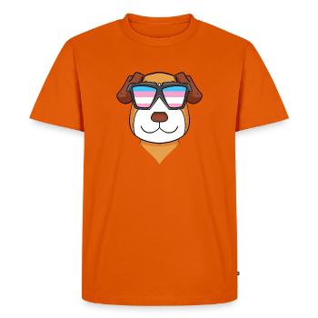 Chien transgenre Jack Russell Terrier - T-shirt Premium bio Homme - orange  - Devant - Nico (187cm)