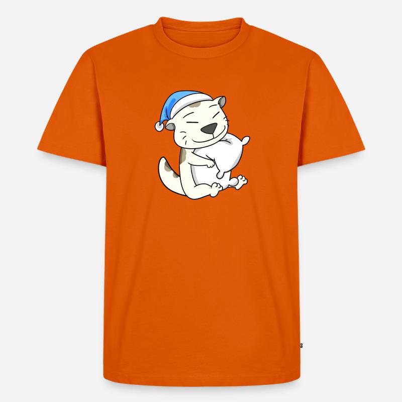 Katze Katzenrasse Devon Rex - Männer Premium Bio T-Shirt - Orange 