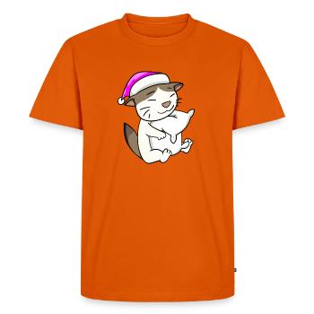 Chat race de chat RagaMuffin - T-shirt Premium bio Homme - orange  - Devant - Nico (187cm)