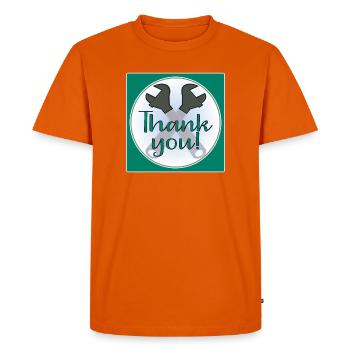 MERCI ARTISAN - PINCES - T-shirt Premium bio Homme - orange  - Devant - Nico (187cm)