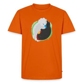 Jing Jang Chickens - Men's Premium Organic T-Shirt - orange  - Front - Nico (187cm)