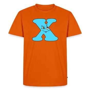 X - Men's Premium Organic T-Shirt - orange  - Front - Nico (187cm)