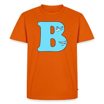 B - T-shirt Premium bio Homme - orange  - Devant - Nico (187cm)