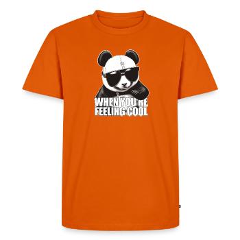 Cool panda feeling good - Men's Premium Organic T-Shirt - orange  - Front - Nico (187cm)