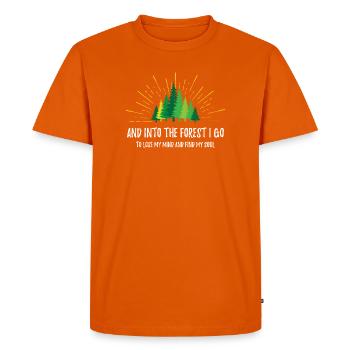 Et je vais dans la forêt - T-shirt Premium bio Homme - orange  - Devant - Nico (187cm)
