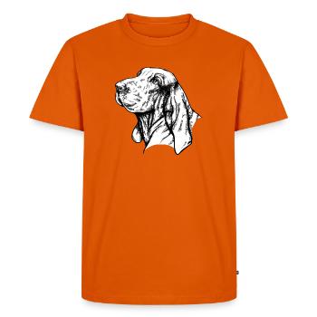 Bracco Italiano Portrait - T-shirt Premium bio Homme - orange  - Devant - Nico (187cm)
