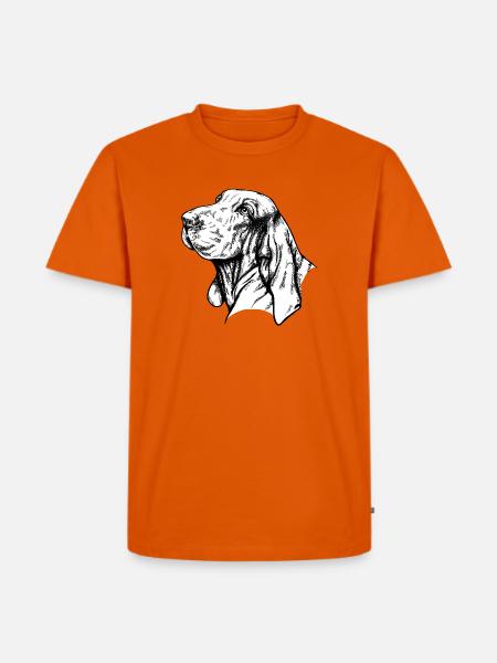 Bracco Italiano Portrait - Men's Premium Organic T-Shirt - orange